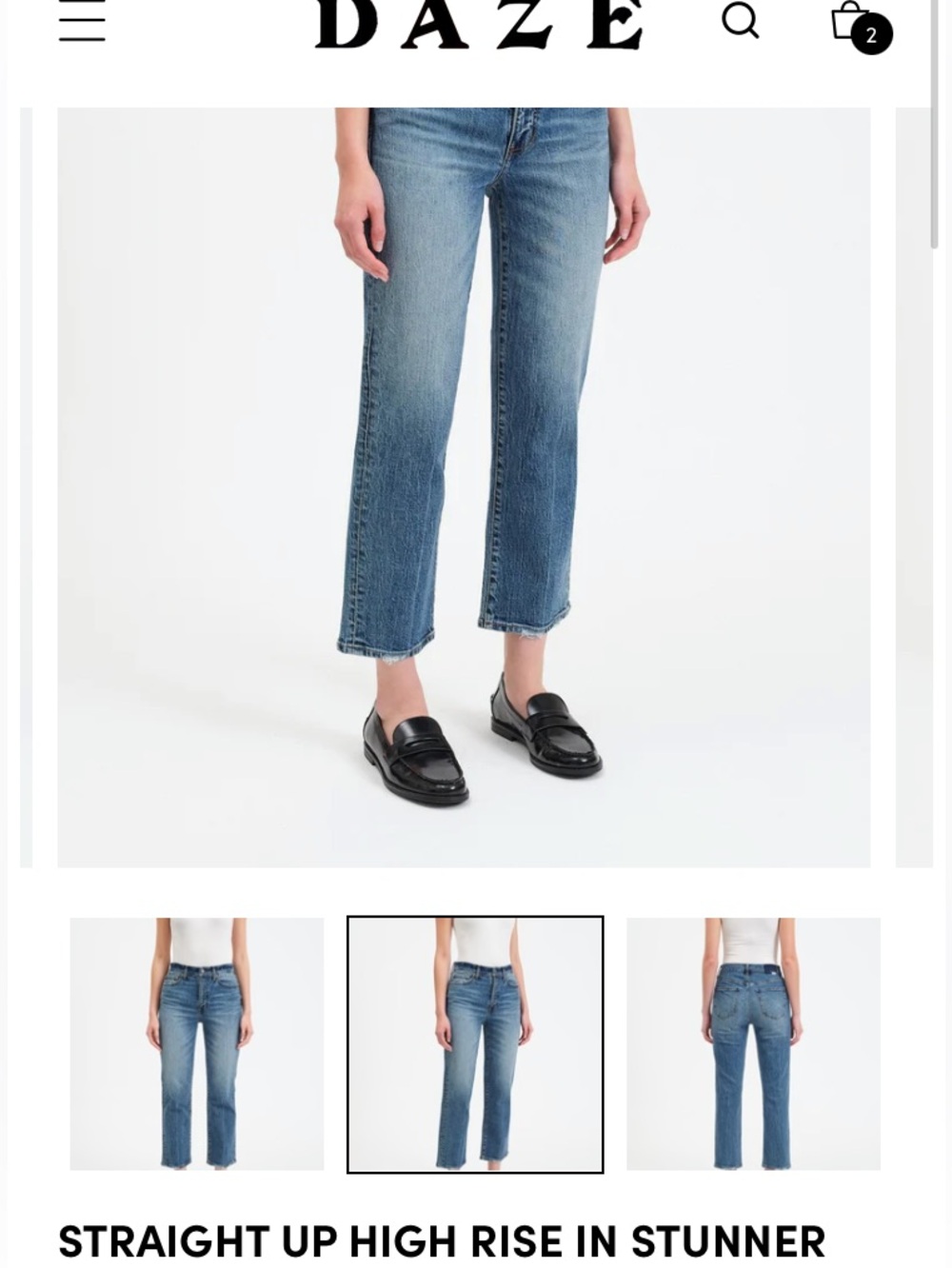 Daze High Rise Cropped Jean - Picture 2 of 6